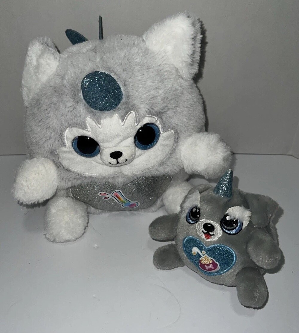 2 Zuru Rainbocorns Puppycorn Rescue Surprise Husky Plush Stuffed Animal